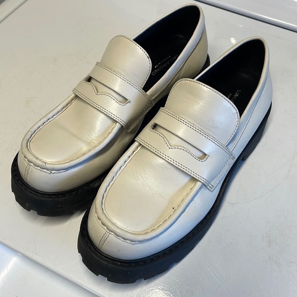 Vagabond Cosmo 2.0 Platform Loafers Ivory